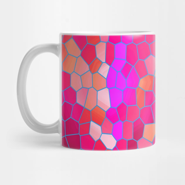 Pink Purple Blue and Magenta Abstract Art Mosaic Pattern by Abstractdesigns